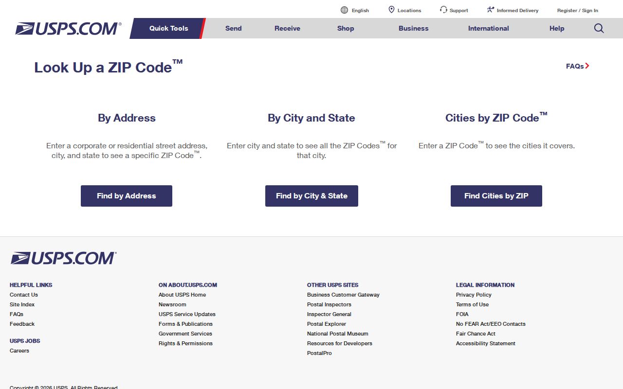 Lake County ZIP code directory USPS address lookup